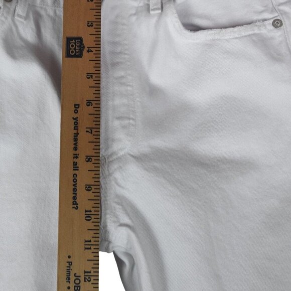 AGOLDE Jamie White Jeans Size 27 100% Cotton Button Fly Made in USA Preppy - Picture 6 of 10